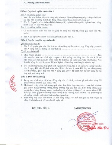 mau hop dong van chuyen cong ty lap may ha noi, mau hop dong thue xe tai , xe cau, xe nang, xe dau keo, ban gia cuoc van tai, van chuyen hang hoa. 2